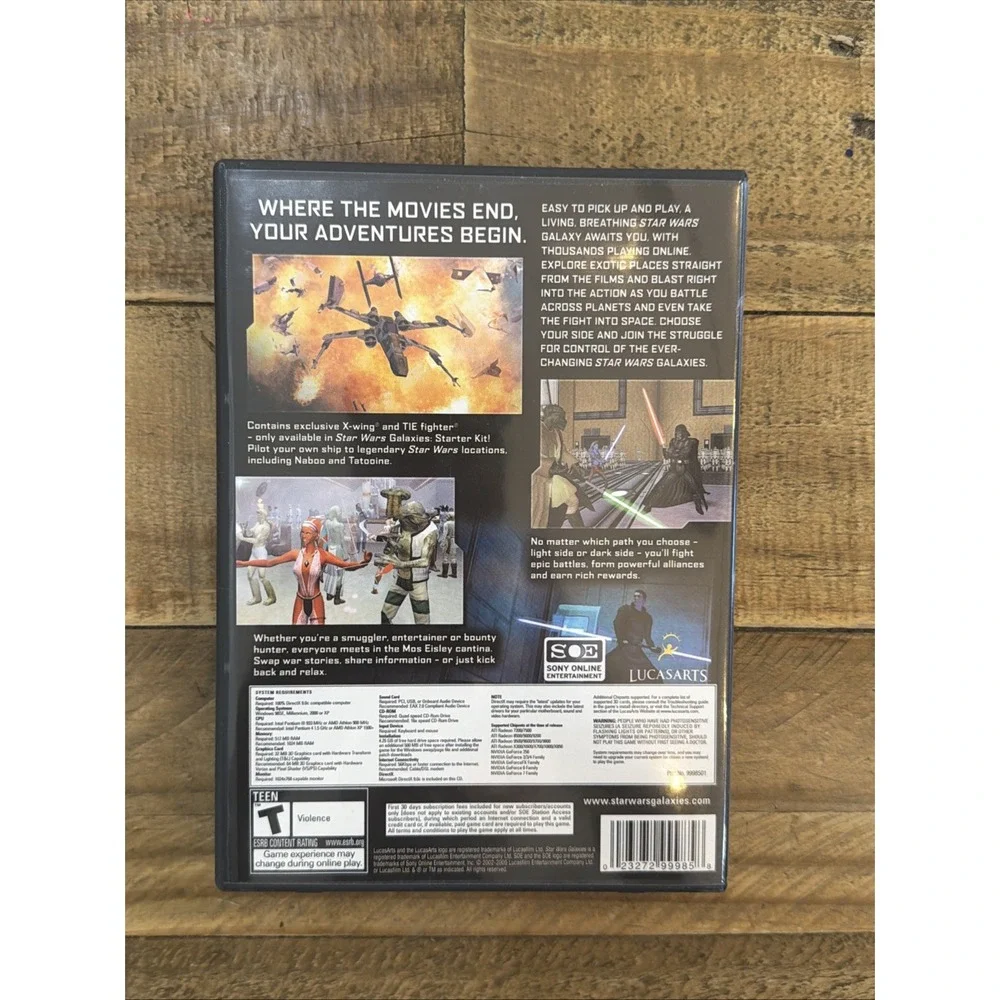 Star Wars Galaxies: Starter Kit (PC, 2005) With All 6 Discs and Manual Inserts